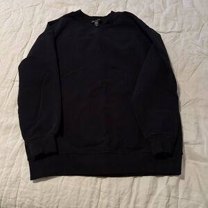 Athleta Forever Fleece Crewneck Sweatshirt size medium in black